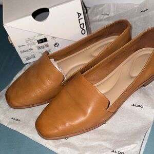 Aldo Women's Brown Leather Loafers